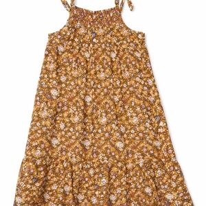Old Navy XS 5 Floral Tie-Shoulder Sundress in Mustard